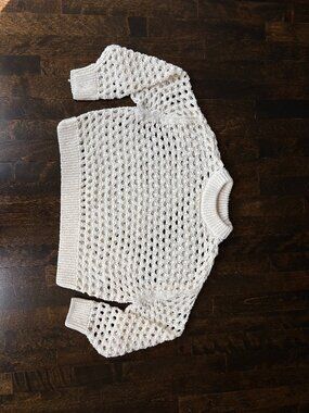 White see-through sweater